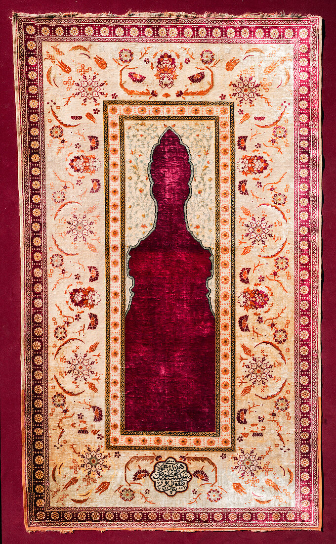 Carpet on white background in Cappadocia, Anatolia, Turkey