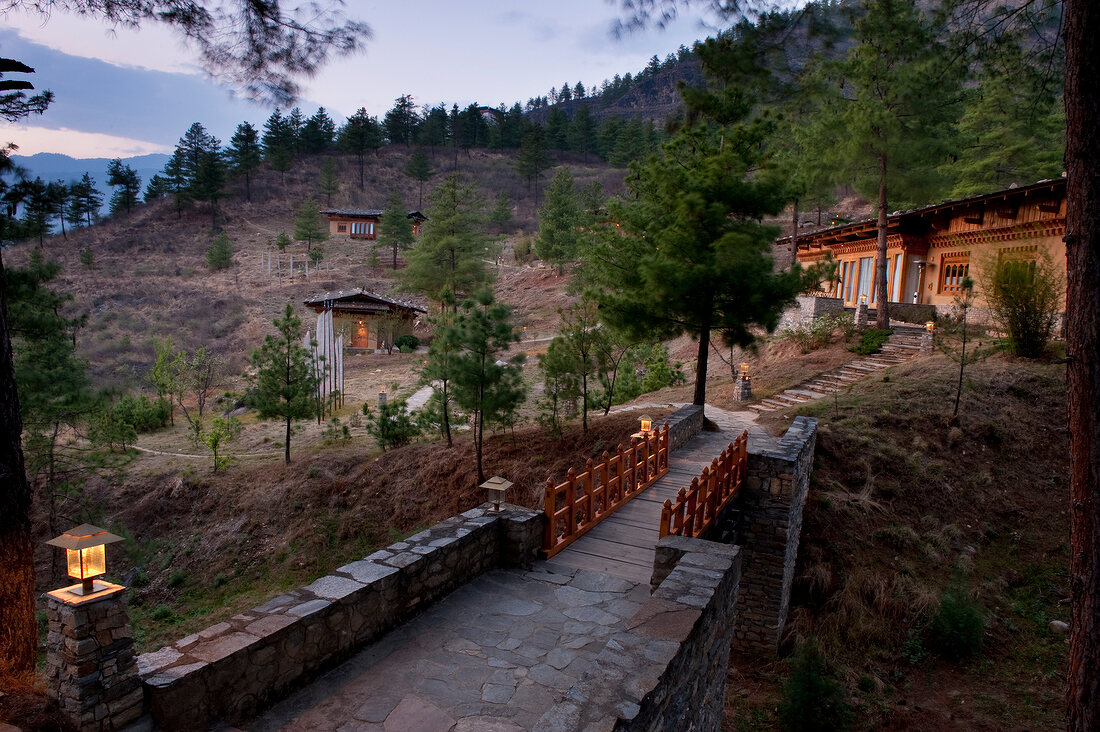 Bhutan, eine privatvilla des Uma Par o Hotels