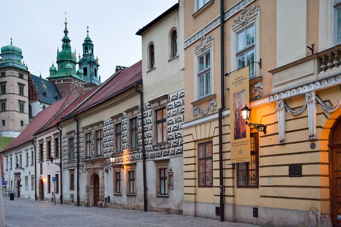 Polen: Krakau, Wawel, Burganlage, Altstadt, Abendlicht