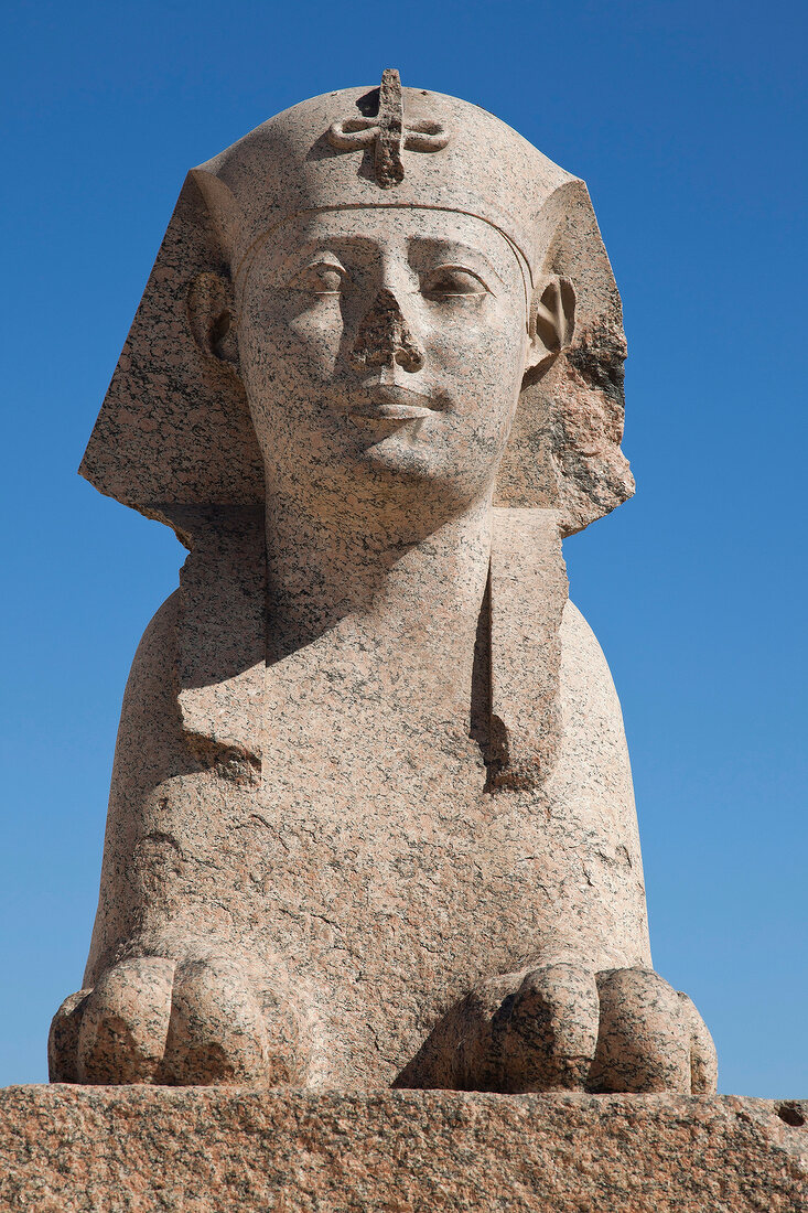 Close-up of Sphinx at Alexandrina, Egypt