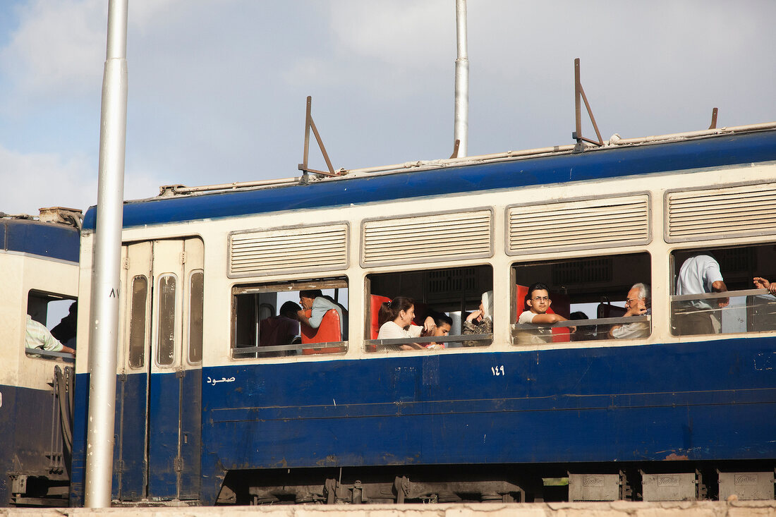Egypt train in Alexandria, Egypt