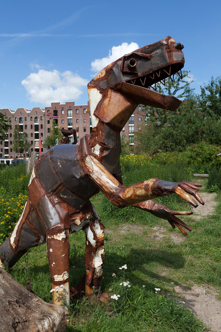 Amsterdam, Tyrannosaurus Rex, Skulptur aus Metall