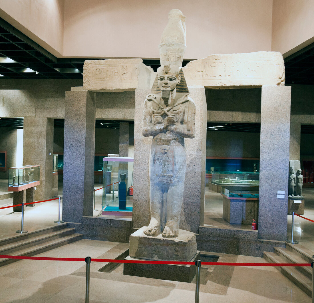 Statue of Pharaoh in Nubia Museum, Aswan, Egypt