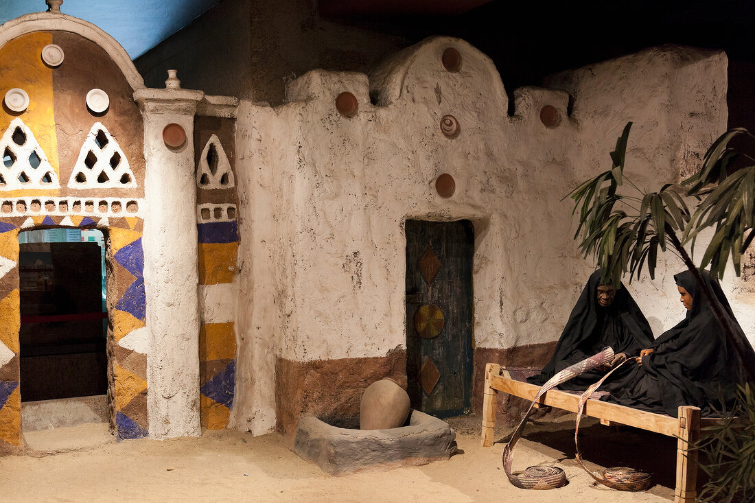 Ägypten, antike Strassenszene, Nubis ches Museum in Aswan