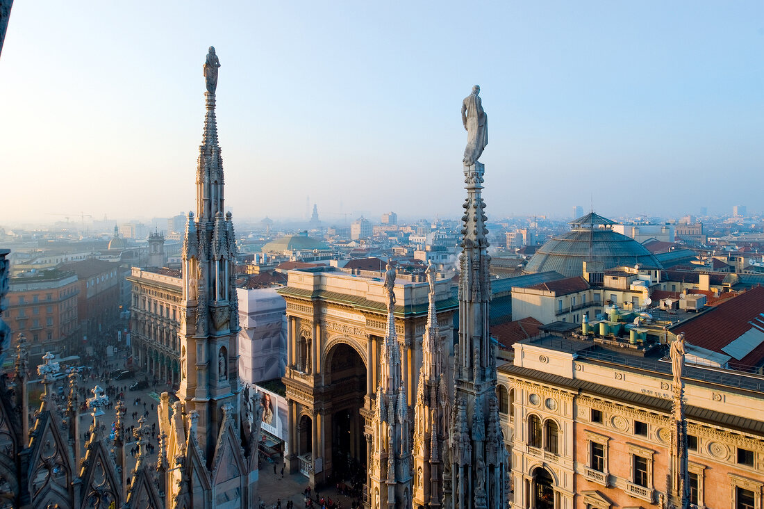 Blick vom Mailänder Dom auf Galleria Vittorio Emanuele II