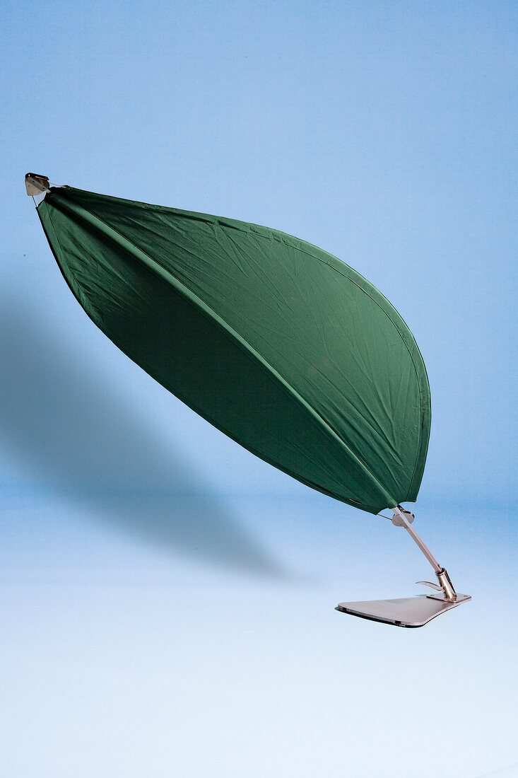 Green leaf shaped umbrella parasol