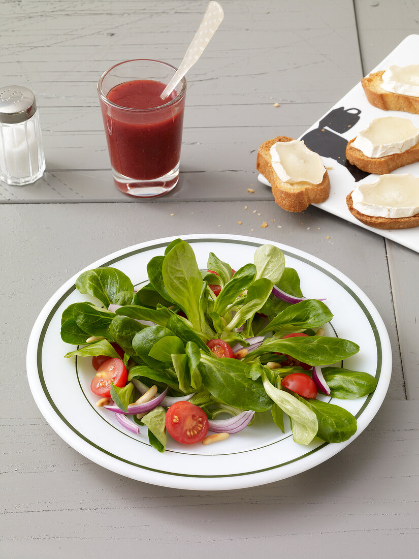 Studentenkochbuch, Feldsalat mit warmen Ziegenkäse