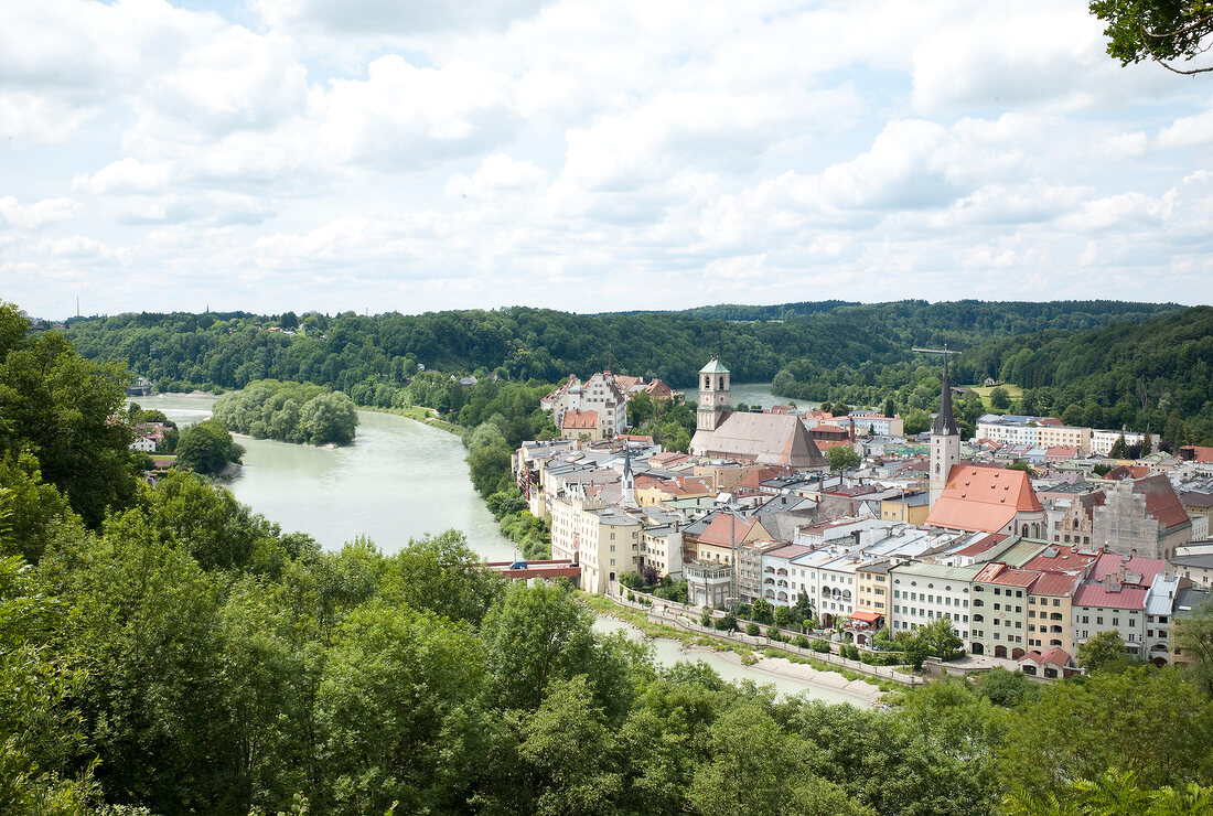 Chiemgau, Bayern, Wasserburg am Inn, Landkreis Rosenheim, Altstadt