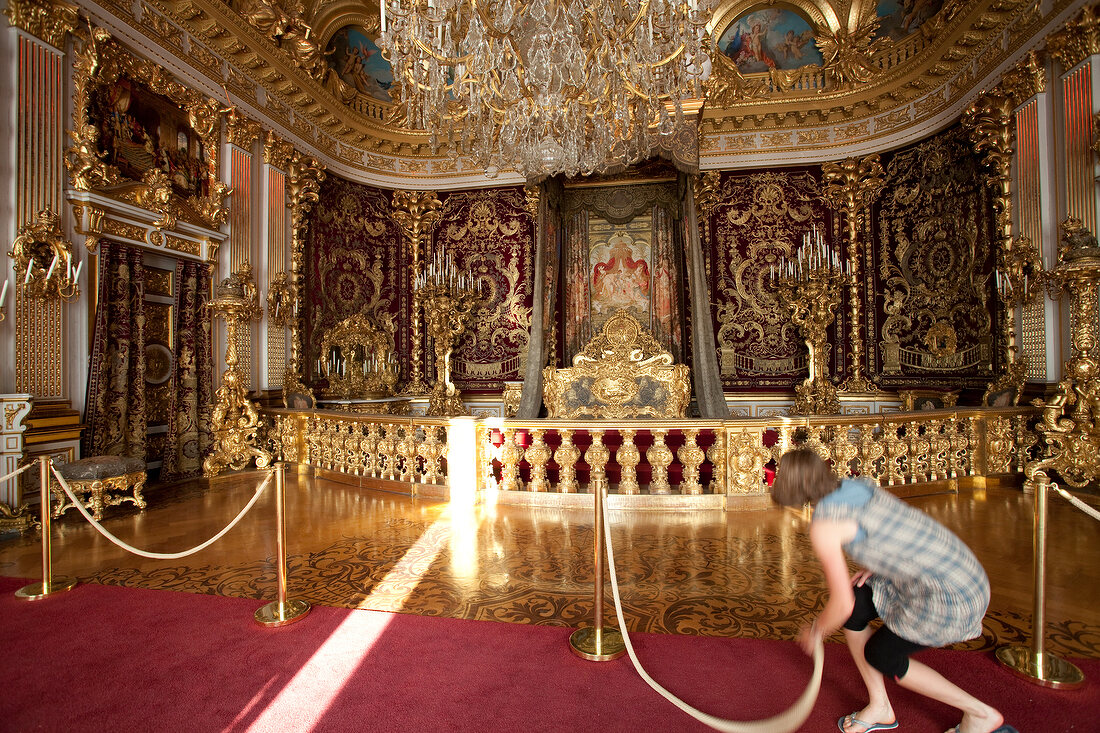 Pageantry bedroom in new castle in  Herrenchiemsee, Chiemgau, Bavaria, Germany