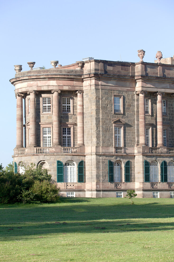 Kassel, Hessen, Schloss Wilhelmshöhe Schlossgarten, Fassade