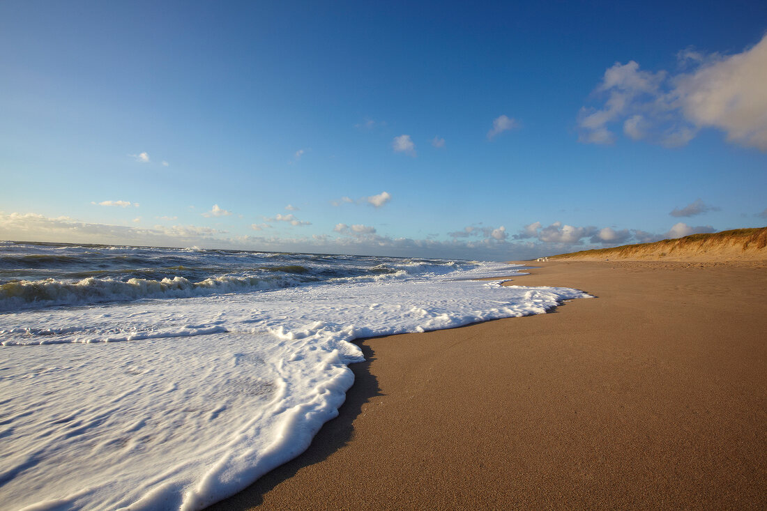 View of beach at Rantum, Sylt, Germany