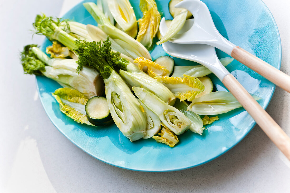 Frische Zucchini und Chicorée 