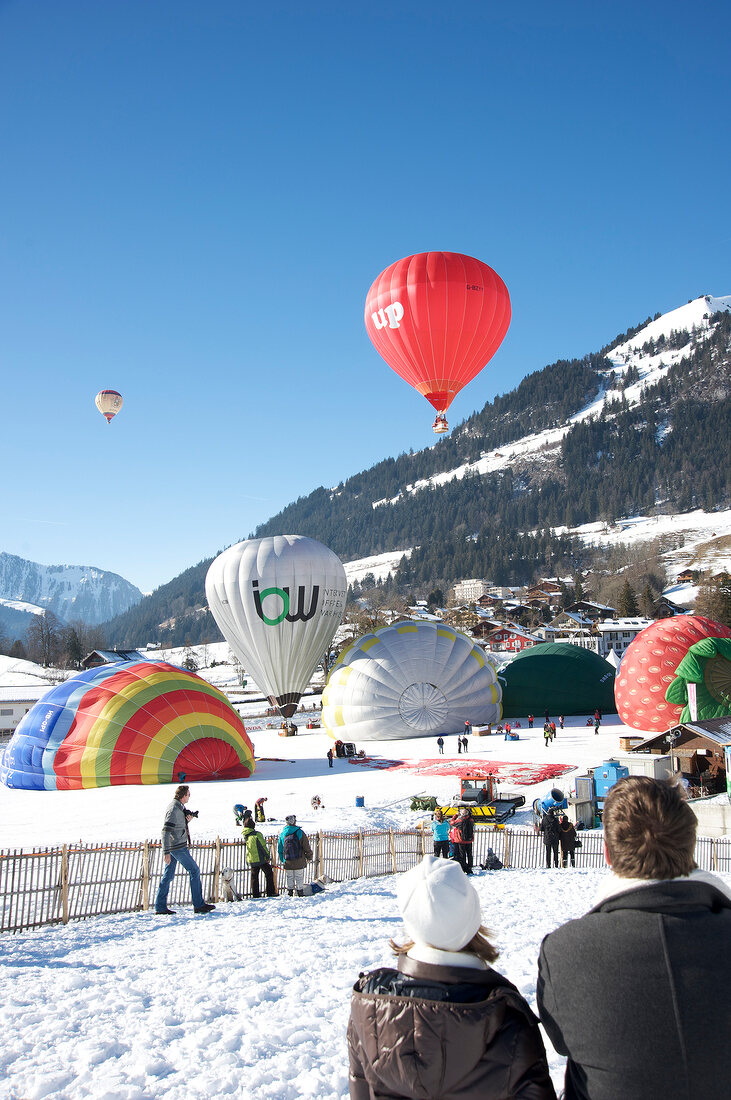 Genfer See, Kanton Waadt, Riviera- Pays-d¿Enhaut, Château-d¿Oex, Alpen