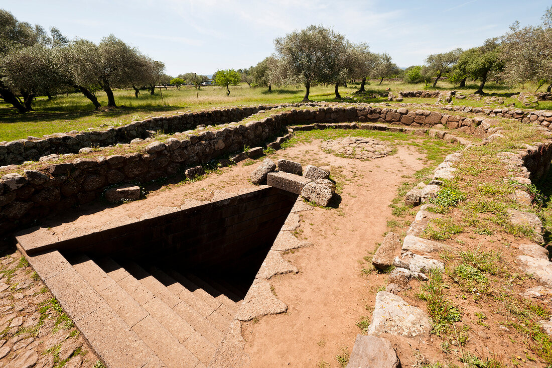 Santa Cristina sacred well in Paulilatino, Oristano, Sardinia, Italy