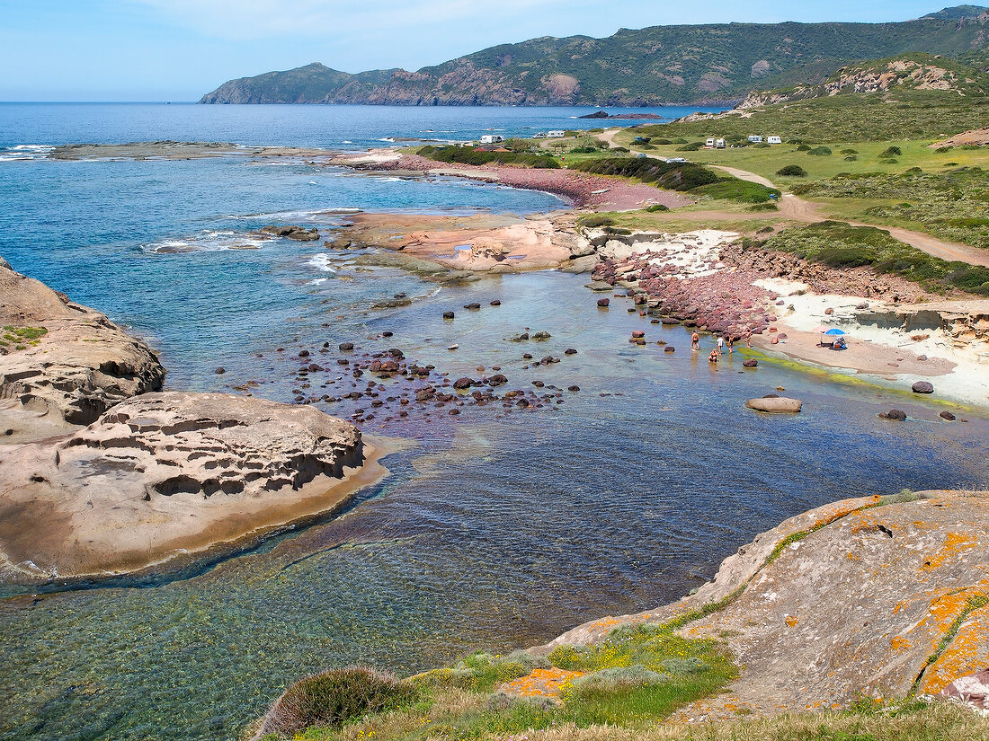 Sardinien, Westküste, Mittelmeer, Torre Argentina, Straße von Bosa