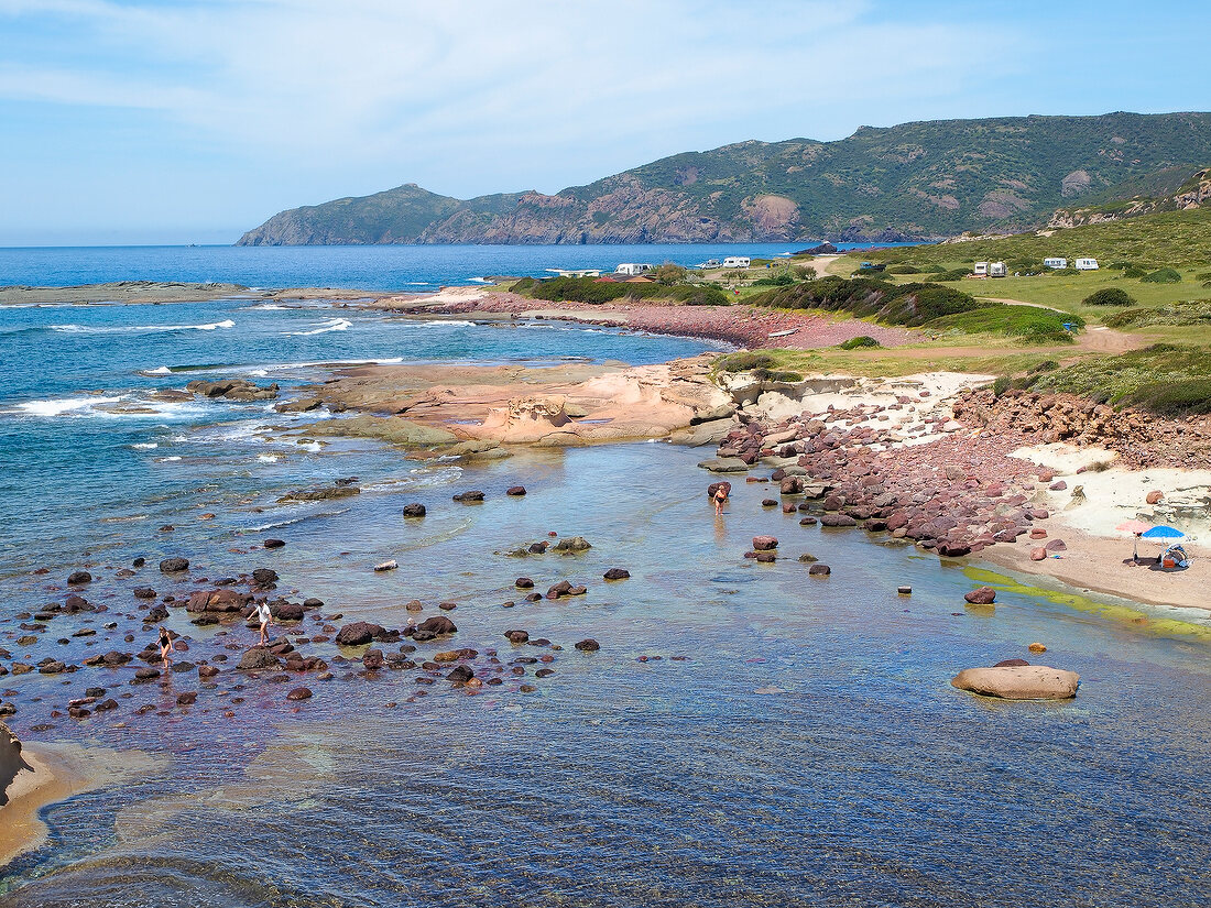 Sardinien, Westküste, Mittelmeer, Torre Argentina, Straße von Bosa