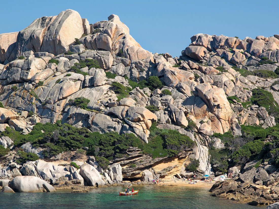 Granite rock formations at Capo Testa, Sardinia, Italy