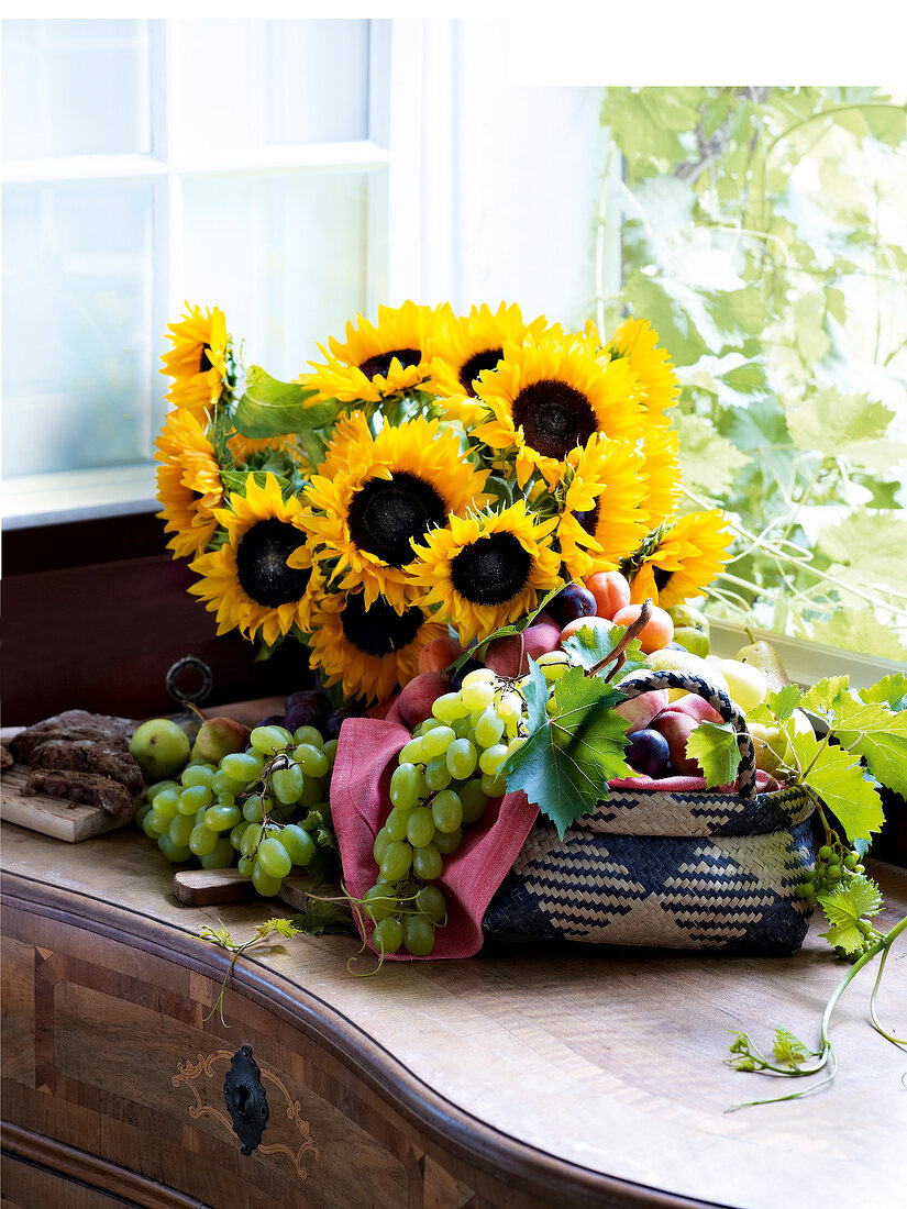 Sunflowers, fresh harvest, fruit, fruits