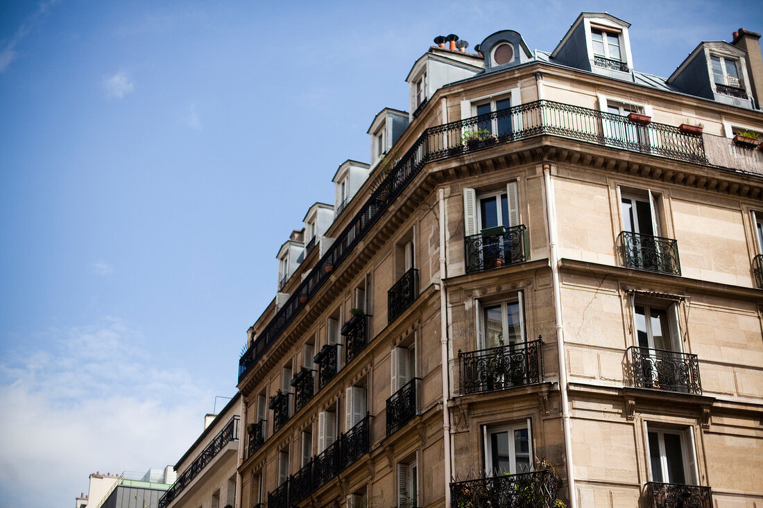 View of Paris houses, Paris, France