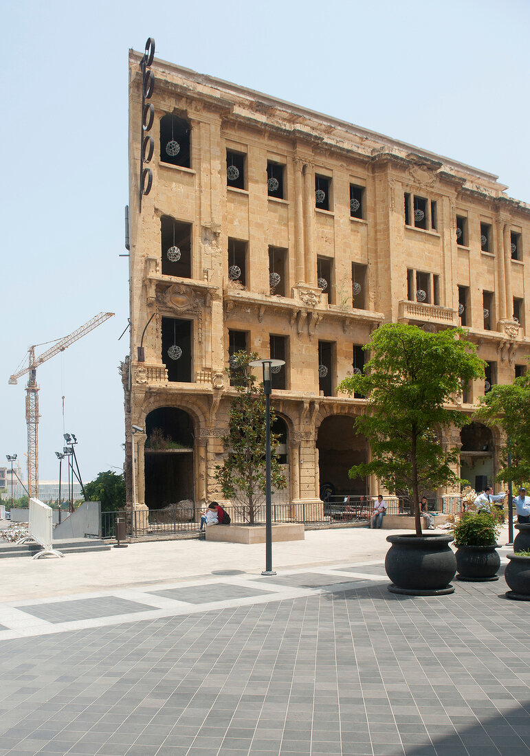 Beirut, Gebäude, alte Häuserfassade, Kolonialstil