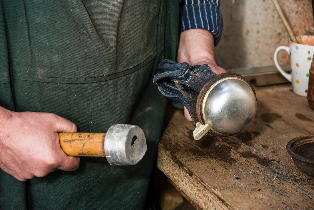 Mid-section of human moulding tin cup