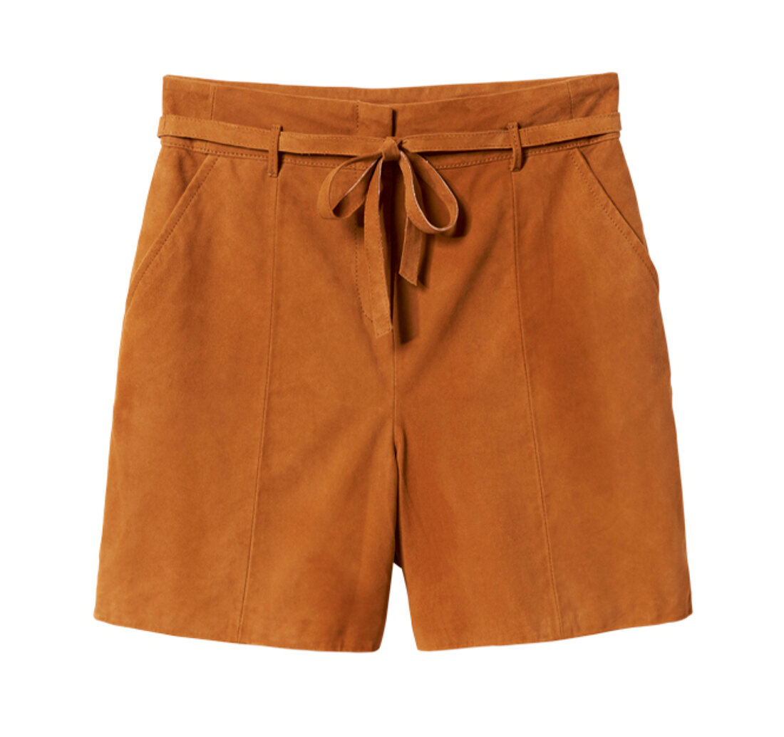 Ledershorts mit Schleife 