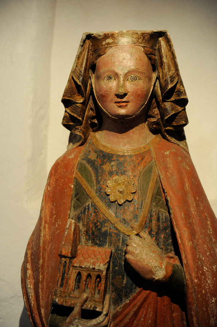 Close-up of Saint Agnes of Landsberg in Wienhausen, Germany