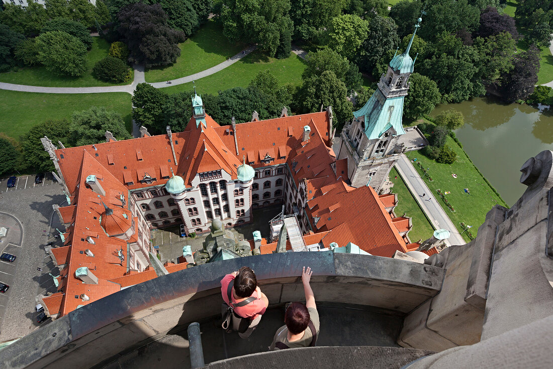 Hannover, Maschpark, Blick vom Neuen Rathaus