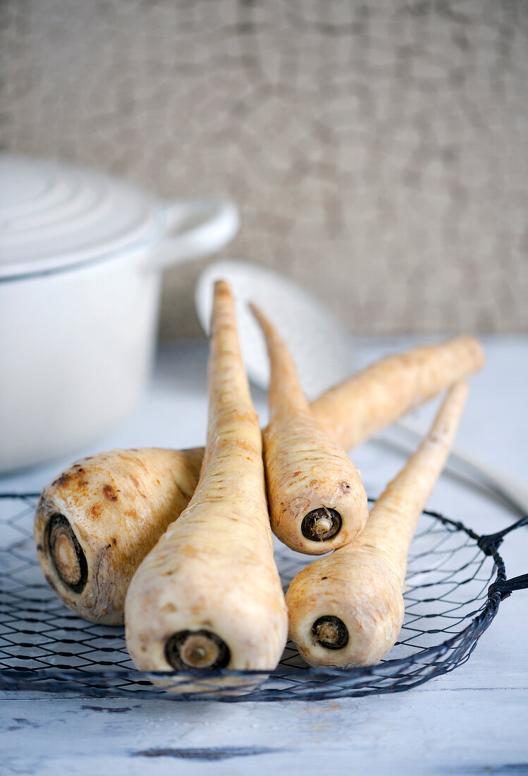 Parsnips in basket