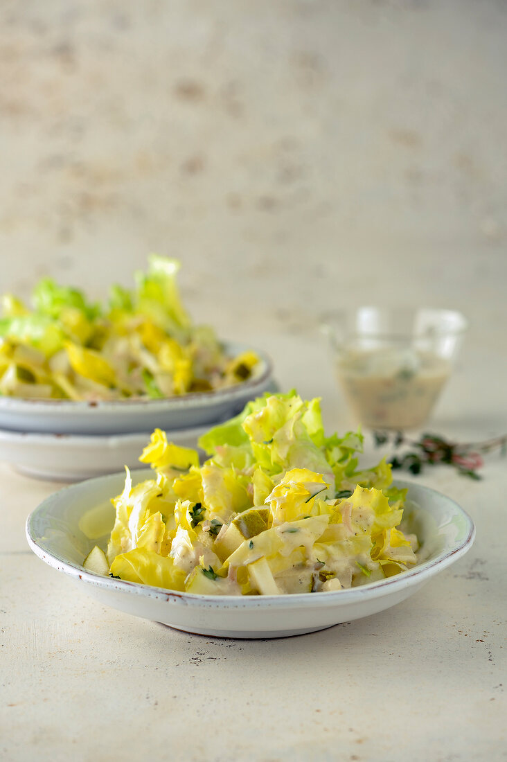 Endive salad on plate