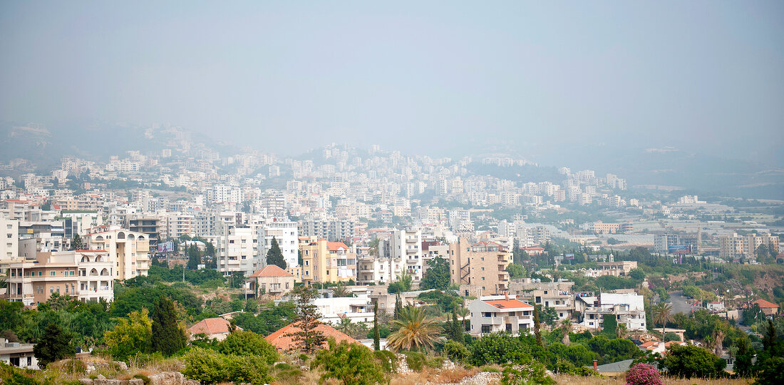 Beirut, Blick über die Stadt, Skyline, Gebäude, Smog