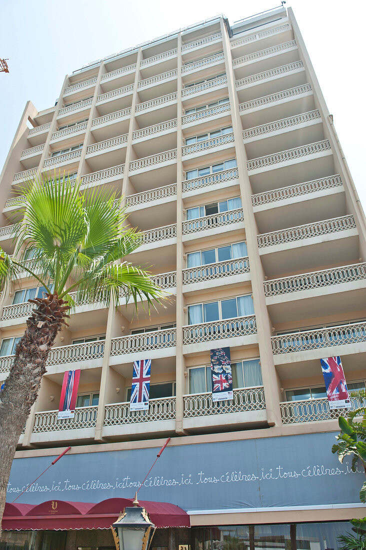 Facade of InterContinental Le Vendome Hotel at Corniche, Beirut, Lebanon