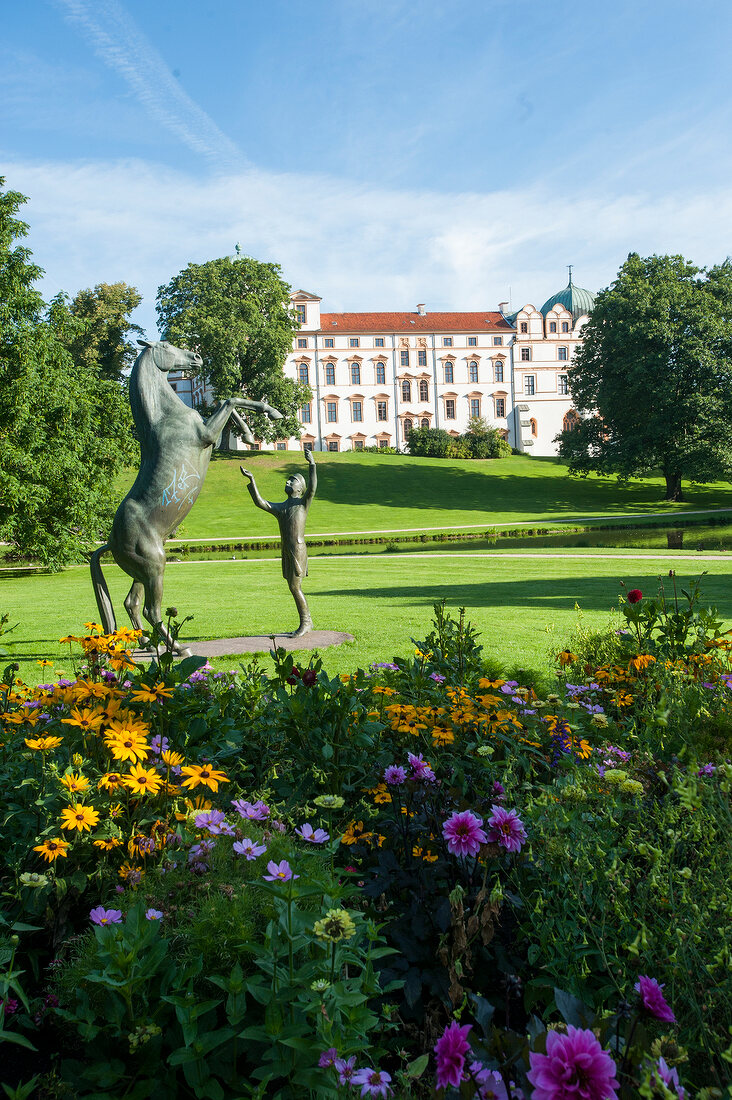 Bronze sculpture in Castle Park, Celle Castle, Lower Saxony, Germany