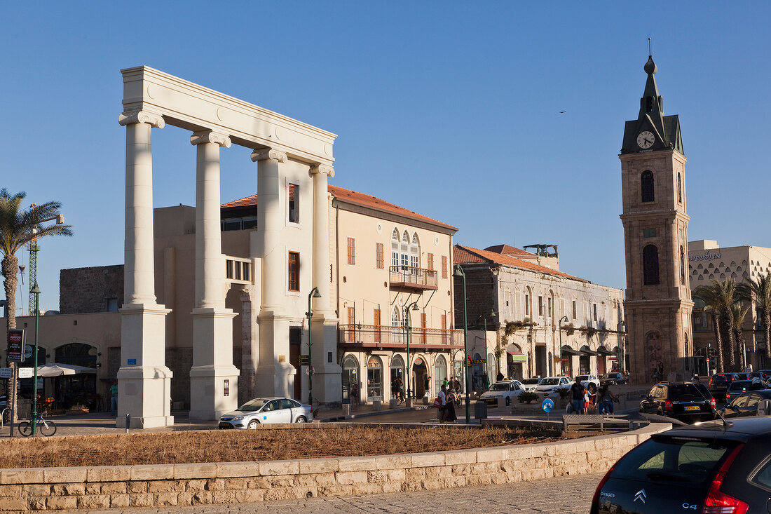 View of Bell Tower Old Town in Jaffa, Tel Aviv, Israel