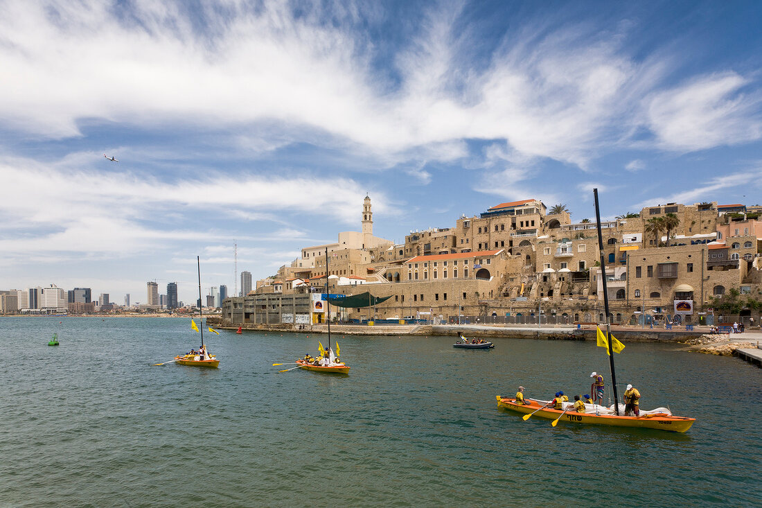 Israel, Tel Aviv, Jaffa, Mittelmeer, Hafen, Boote, Altstadt