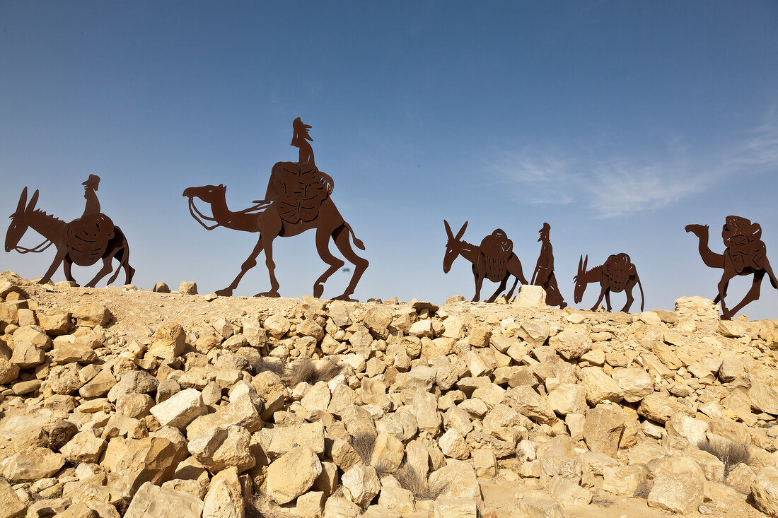 Israel, Wüste Negev, En-Awdat- Nationalpark, Skulpturen