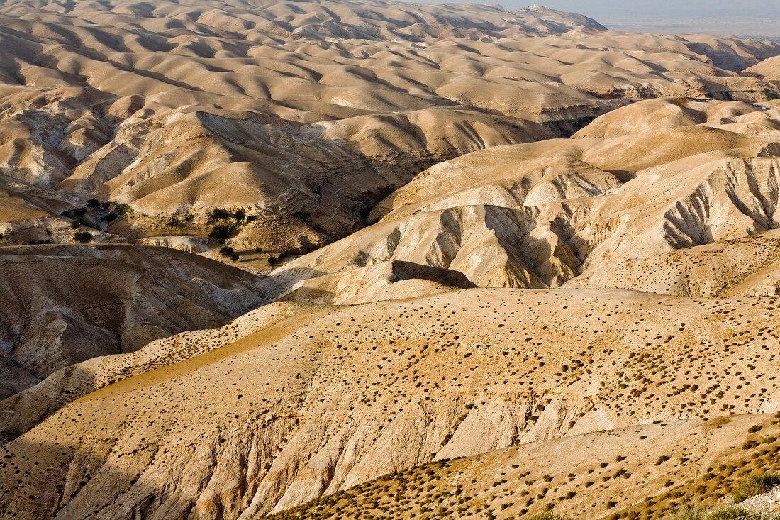View of mountains at Judean Desert in Wadi Qelt, West Bank, Israel