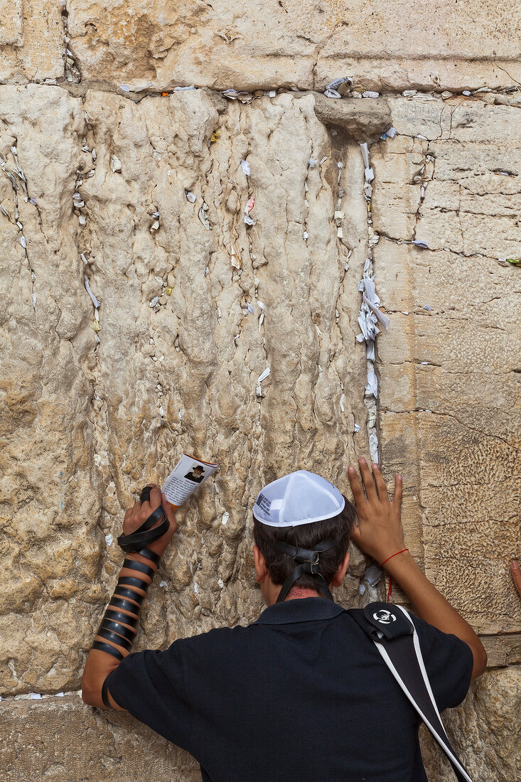Israel, Jerusalem, Klagemauer, Altstadt, Pilger, Mann betet