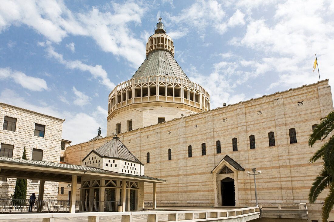 View of people at Church of Annunciation, Nazareth, Israel