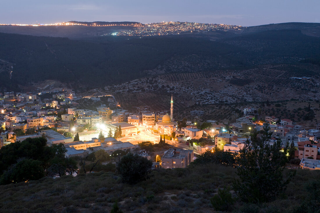 Israel, Nazaret, Daburiyya, Jesus Trail, Blick vom Berg Tabor