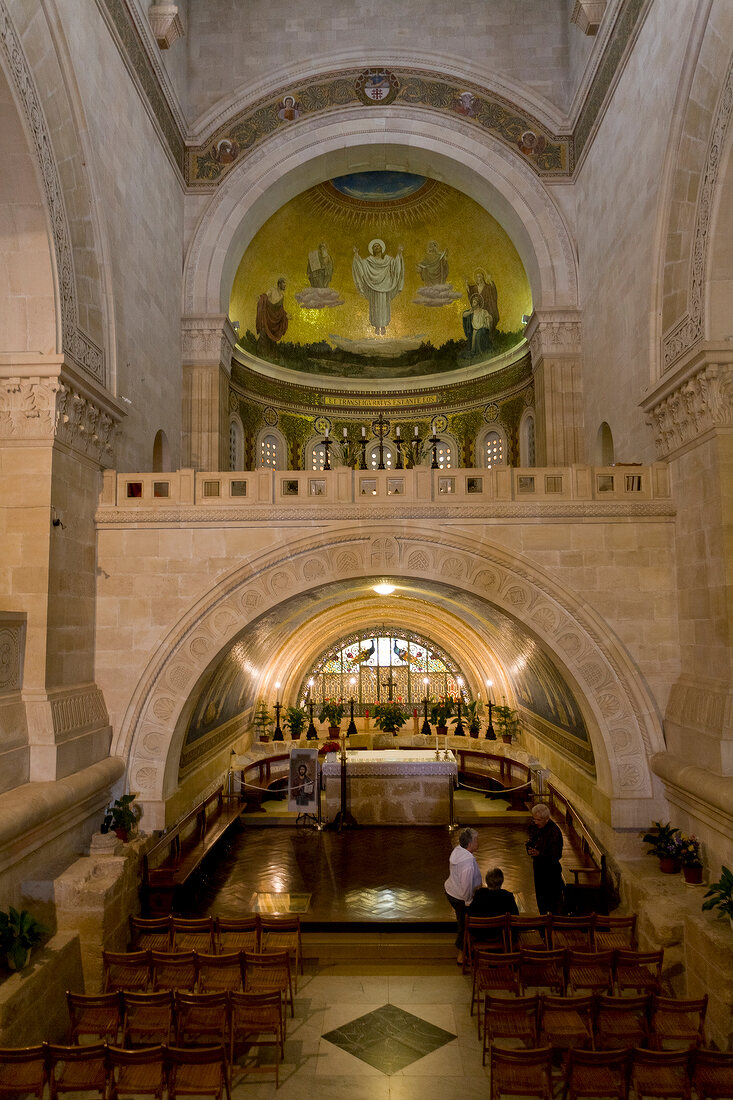 Interior of Church of the Transfiguration, Mount Tabor, Israel