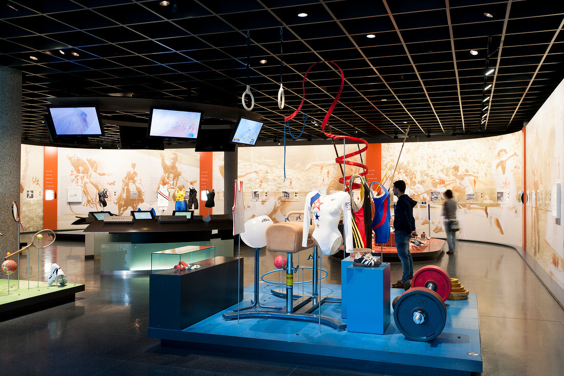 Interior of Olympic Museum, Ouchy, Lausanne, Romandie, Lake Geneva, Switzerland