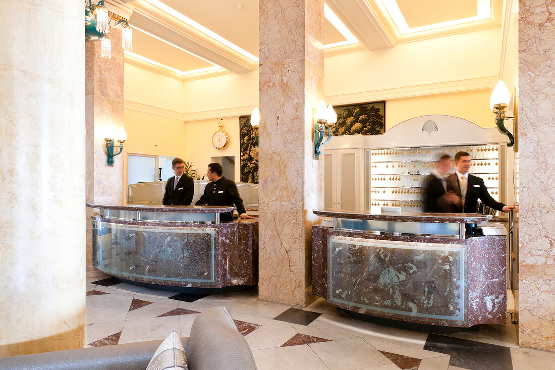 Interior of Hotel Beau Rivage in Lausanne, Switzerland