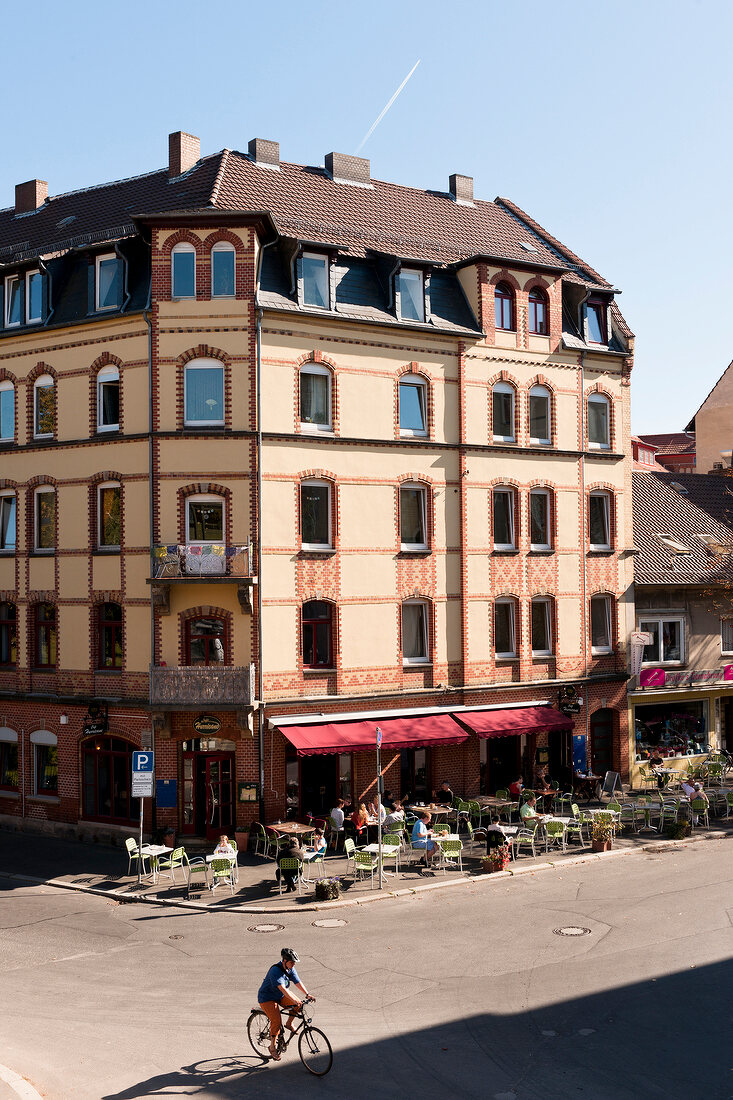 Facade of Cafe Hurricane, Kassel, Hesse, Germany