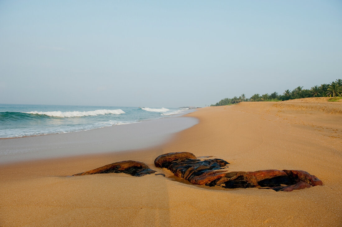 View of Hikkaduwa beach and Dodanduwa Indian Ocean, Sri Lanka