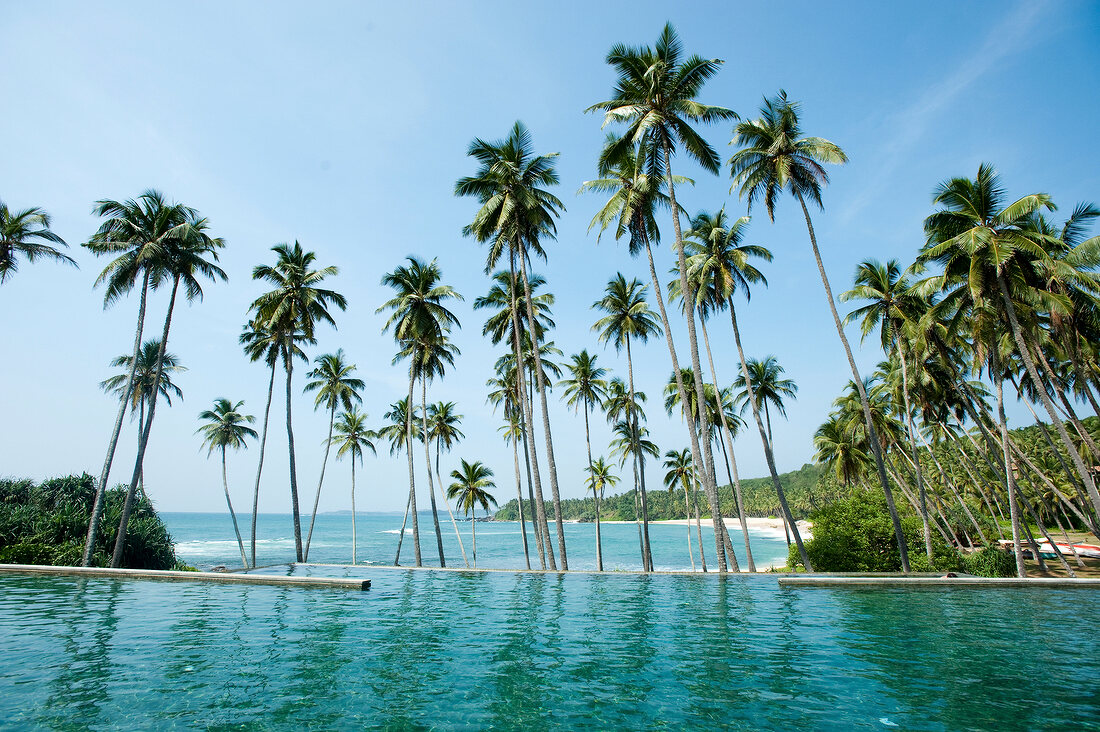 Sri Lanka, Tangalle, Indischer Ozean Amanwella Hotel, Pool, Strand
