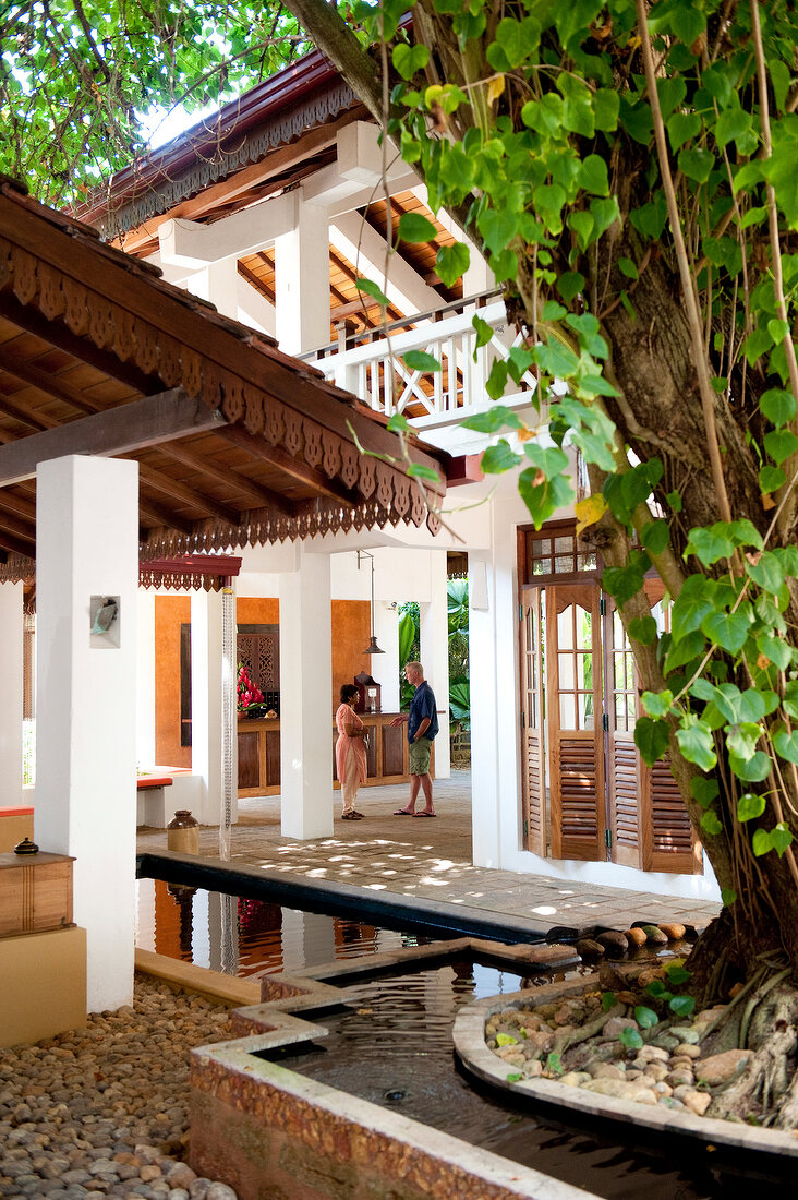 Sri Lanka, Beruwala, Barberyn Reef Ayurveda Resort, Rezeption, Gäste
