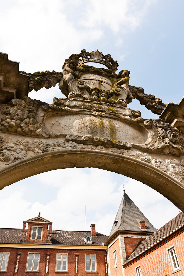 Sandstone portal at Dankern castle, Germany