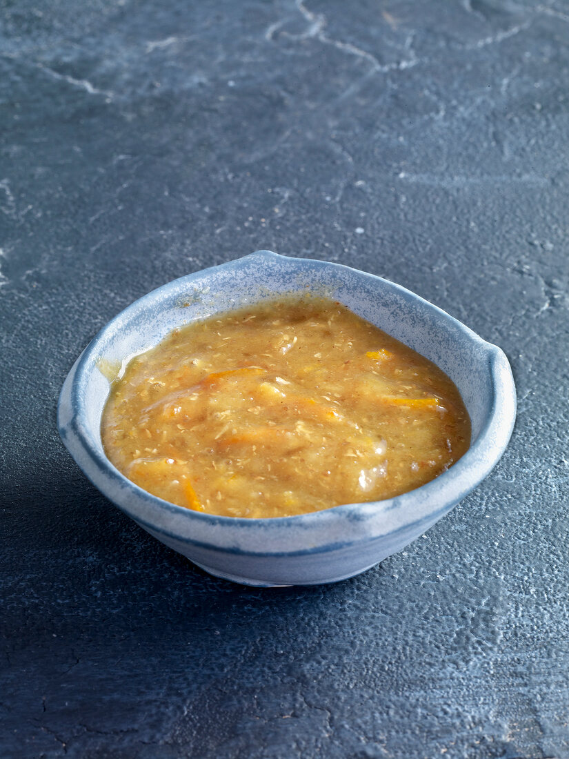 Quince and cumin sauce in bowl