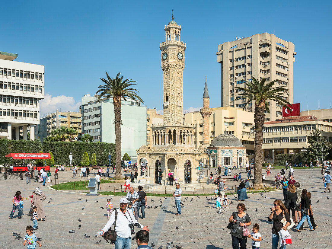 Türkei, Türkische Ägäis, Izmir, Konak-Platz, Saat Kulesi, Uhrturm